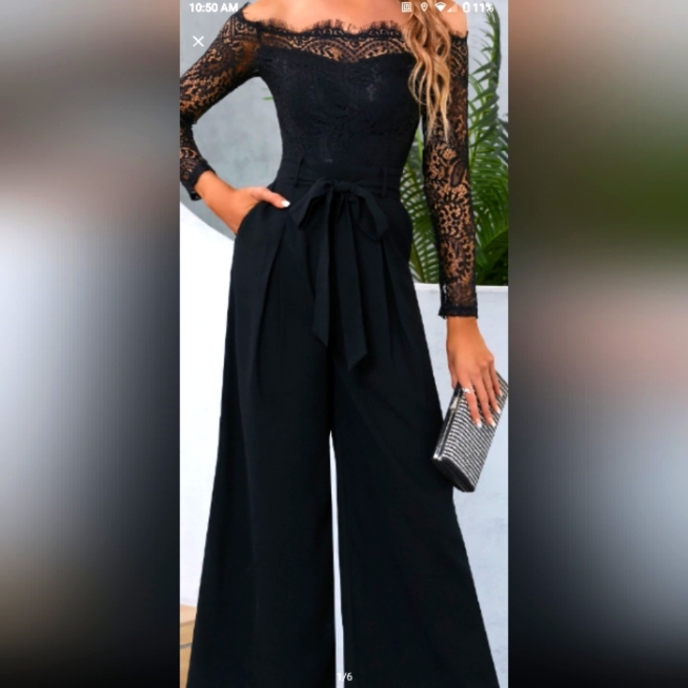 Black and lace jumpsuit